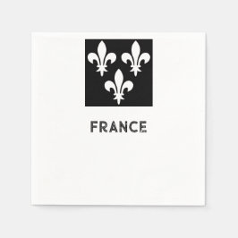 Guardanapo De Papel Arte Monocromática de Impressão Heráldica da Franç