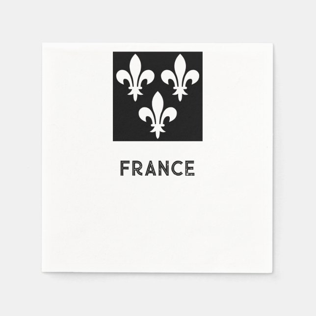 Guardanapo De Papel Arte Monocromática de Impressão Heráldica da Franç (Frente)