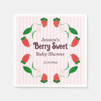 Guardanapo De Papel Arte Nova Rosa Doce de Morango Chás de Bebê