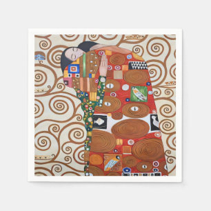 Guardanapo De Papel Arte Novo da Árvore da Vida de Gustav Klimt Vintag