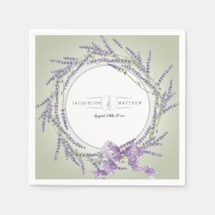 Guardanapo De Papel Arte personalizada da lavanda da aguarela da