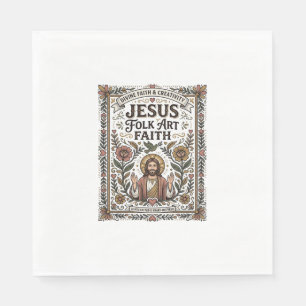 Guardanapo De Papel Arte Popular Jesus Fé Arte Popular Cristã Fé