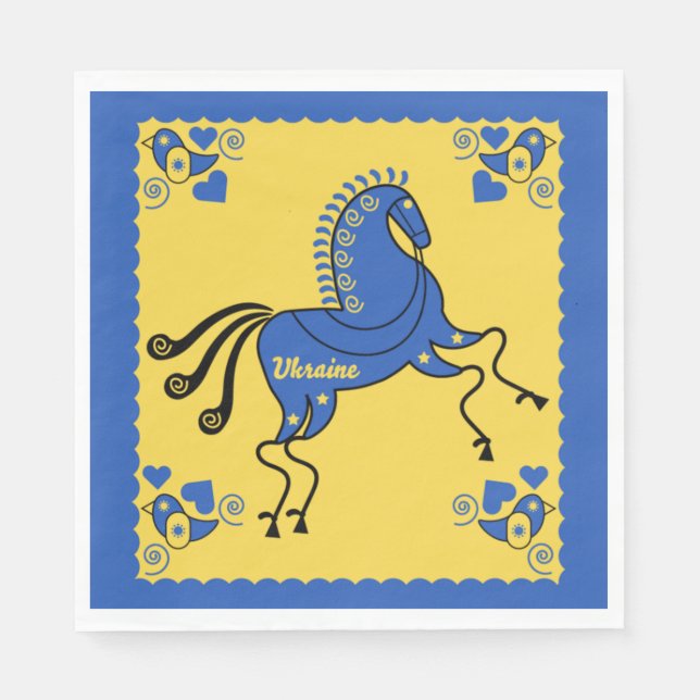 Guardanapo De Papel Arte popular tradicional da Ucrânia (Frente)