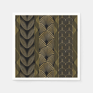 Guardanapo De Papel Arte preto e dourado
