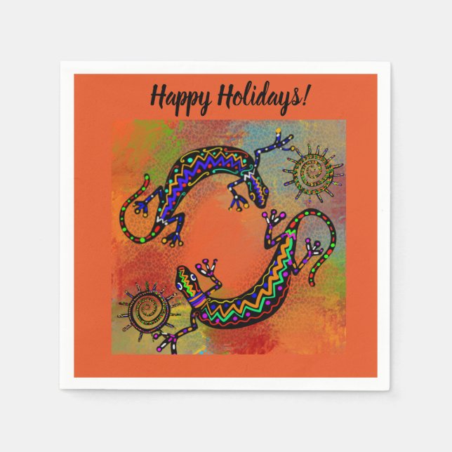 GUARDANAPO DE PAPEL ARTE SUDOESTE DE LAGARTO (Frente)