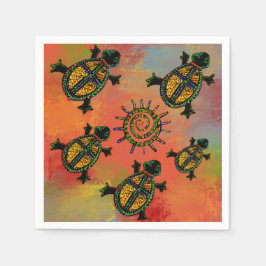 GUARDANAPO DE PAPEL ARTE TURTLE DO SUDESTE