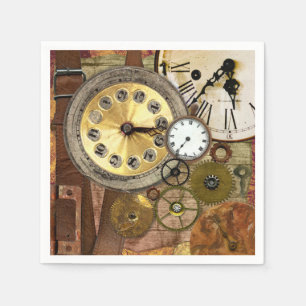 Guardanapo De Papel Arte velha oxidada de Steampunk dos pulsos de