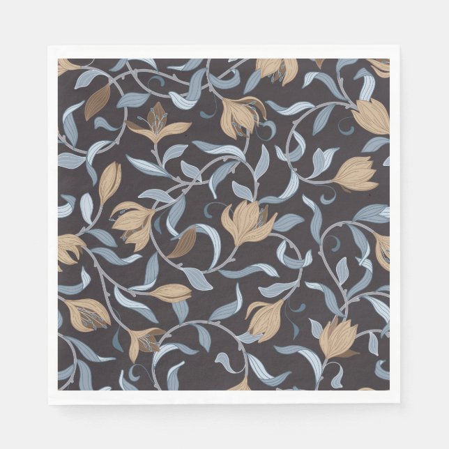 Guardanapo De Papel Artes e Artesanatos Florais ouros Inspirados (Frente)