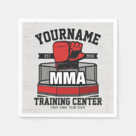 Guardanapo De Papel Artes Marciais Mistas Misturas ADD NAME MMA Fight 