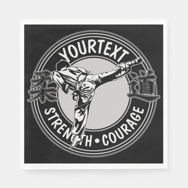 Guardanapo De Papel Artes Marciais Personalizadas JUDO Japão Combate E (Frente)