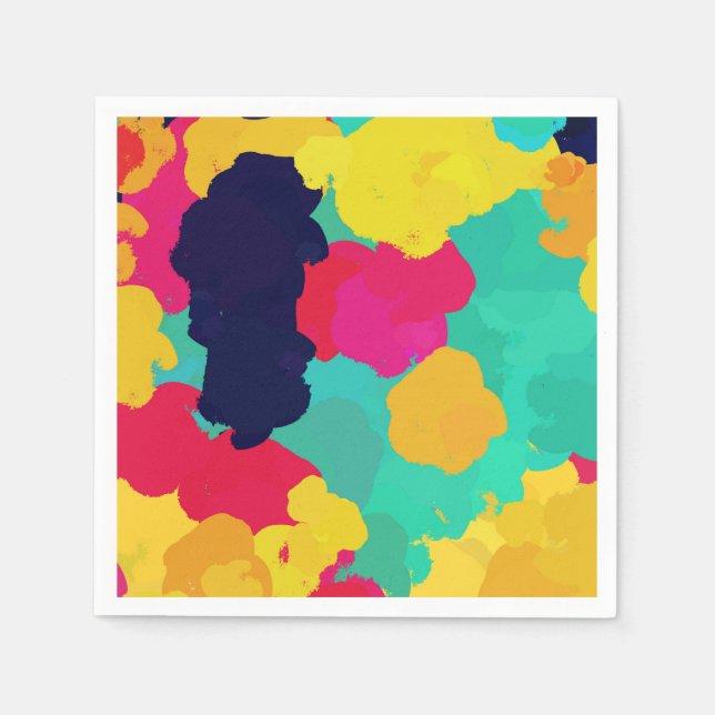 Guardanapo De Papel Artesanato Colorida Paint Fiesta Arts (Frente)