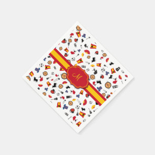 Guardanapo De Papel Artigos espanhóis com a bandeira para adicionar