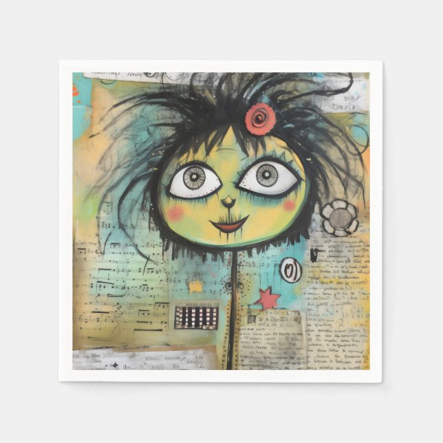 Guardanapo De Papel ArtLady 4 encantadora e angustiada (Frente)