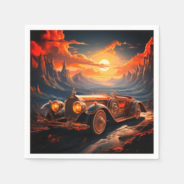 Guardanapo De Papel Artsy Car (Frente)