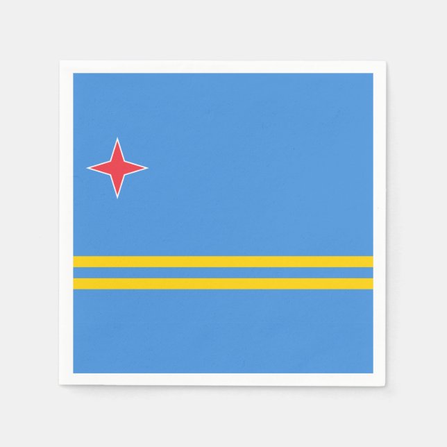 Guardanapo De Papel Aruba flag Paper Napkin (Frente)