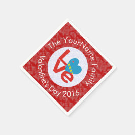 Guardanapo De Papel Aruban Flag Heart Red Love