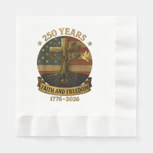 Guardanapo De Papel Árvore da Cruz da Bandeira 250 Anos Fé e Liberdade