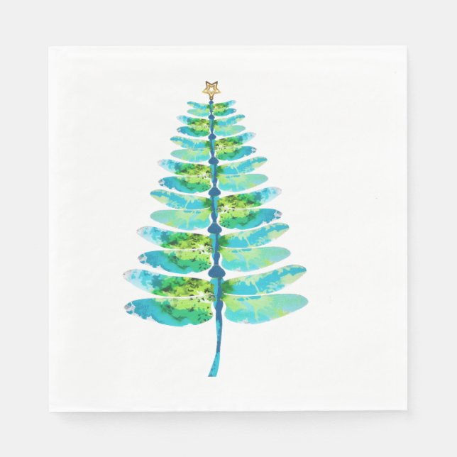 Guardanapo De Papel Árvore de Árvore de Natal de Dragonfly Impressão (Frente)