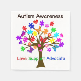 Guardanapo De Papel Árvore de Consciência do Autismo