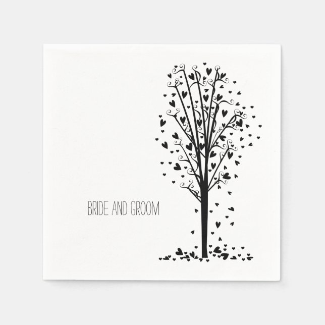 Guardanapo De Papel Árvore de Corações (Frente)
