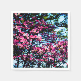 Guardanapo De Papel Árvore de Dogwood florada rosa