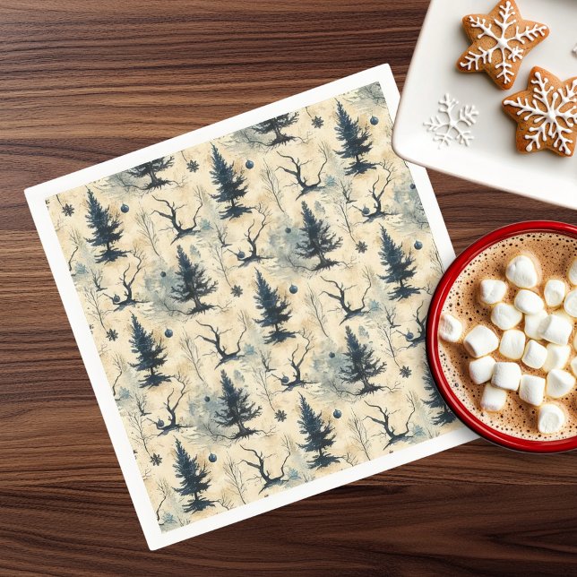Guardanapo De Papel Árvore de Natal assustadora (spooky forest 2)