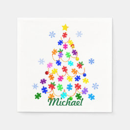 Guardanapo De Papel Árvore de Natal Autismo