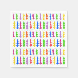 Guardanapo De Papel Árvore de Natal Colorida Pop Art