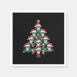 Guardanapo De Papel Árvore de Natal Crânio Pijama Esqueleto Legal Papa