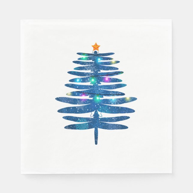 Guardanapo De Papel Árvore de Natal Dragonfly T-Shirt_1 (Frente)