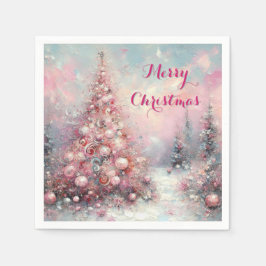Guardanapo De Papel Árvore de Natal Impressionista Caprichosa