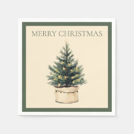 Guardanapo De Papel Árvore de Natal Mínima da Rússia