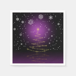 Guardanapo De Papel Árvore de Natal Moderna Gleamy