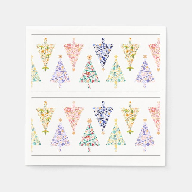 Guardanapo De Papel Árvore de Natal Moderna Napkins (Frente)