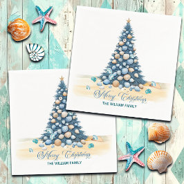 Guardanapo De Papel Árvore de Natal Praia Feliz Natal
