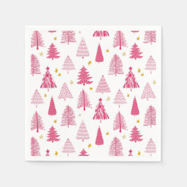 Guardanapo De Papel Árvore de Natal rosa