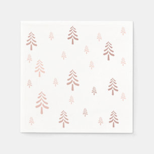 Guardanapo De Papel Árvore de Natal rosa-rosada
