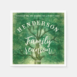 Guardanapo De Papel Árvore de Oak Watercolor Retro Russo Familiar