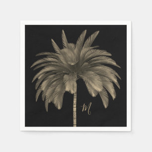 Guardanapo De Papel Árvore de Palma - Retrorna preto