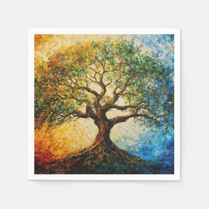 Guardanapo De Papel Árvore do Conhecimento - Pintura a óleo