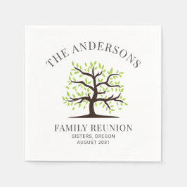 Guardanapo De Papel Árvore Genealógica Personalizada de Reunião de Fam