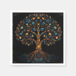 Guardanapo De Papel Árvore Mosaica de Vidro Estreita