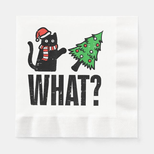 Guardanapo De Papel Árvore Natal Dançando Xmas Engraçado (Frente)