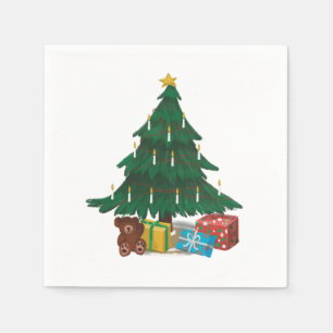 Guardanapo De Papel Árvore natalícia Coquetel Napkins