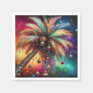 Guardanapo De Papel Árvore Tropical de Natal Whimsso Vivid