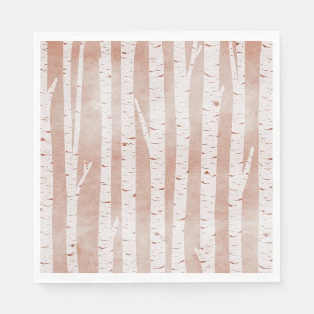 Guardanapo De Papel Árvores de Aves Ilustradas (Frente)