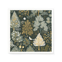 Árvores de Natal Boho Vintage Branco Verde Dourado