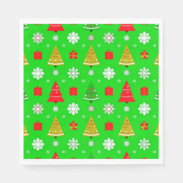 Guardanapo De Papel Árvores de Natal e Flocos de Neve
