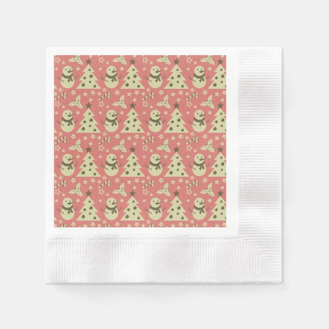 Guardanapo De Papel Árvores de Natal holandesas (Frente)