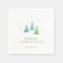 Árvores de Natal Modernas e Flocos de Neve